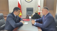 Встреча Президента РЮО Алана Гаглоева с Председателем НБ РЮО Сосланом Бекоевым